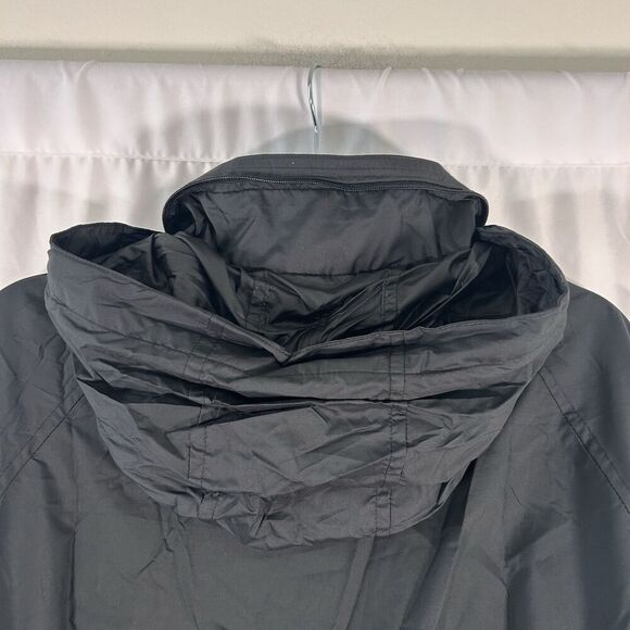 LL Bean Windbreaker Men's XL Black Store Away Hood Full Zip Pockets Polyester - Picture 8 of 8